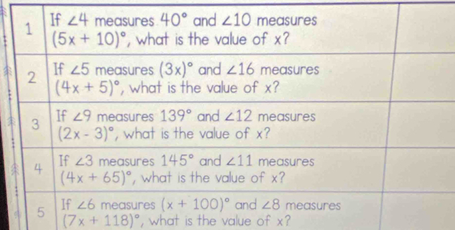 (7x+118)^circ  , what is the value of x?