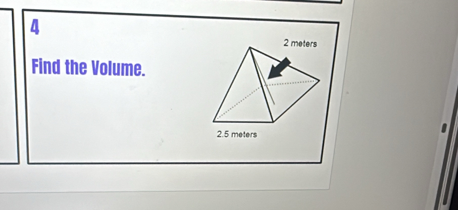 Find the Volume.