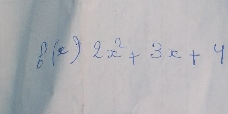 f(x)2x^2+3x+4