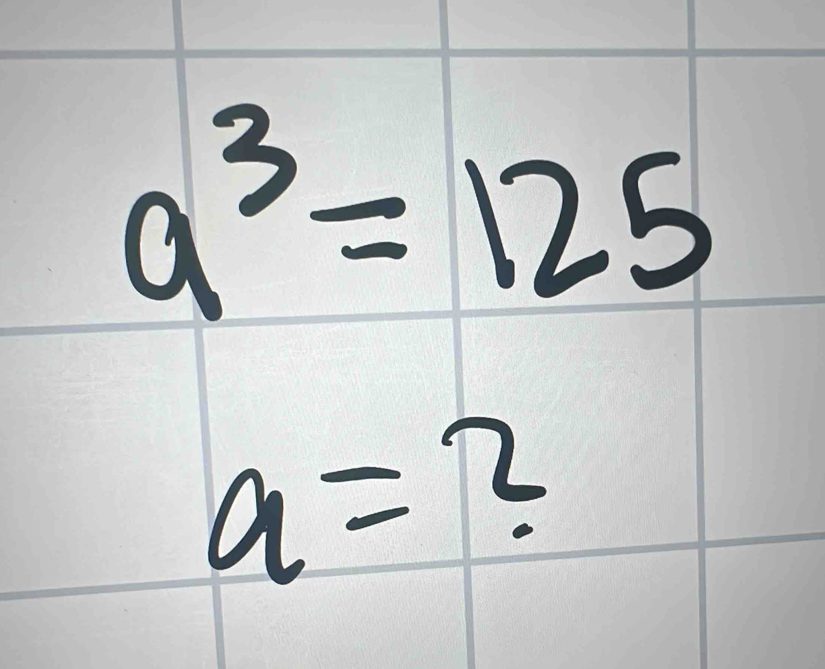 a^3=125
a=?