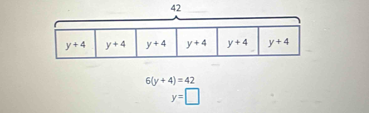 6(y+4)=42
y=□