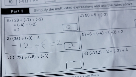 (-81)/ 9=
ove
r Simple Sheets