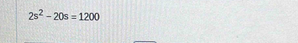 2s^2-20s=1200