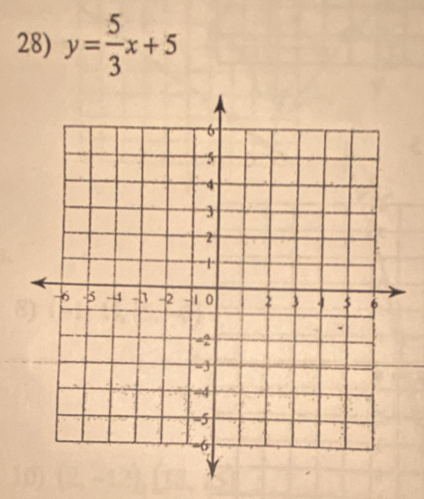 y= 5/3 x+5