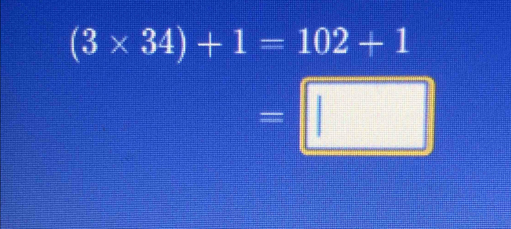 (3* 34)+1=102+1
=□