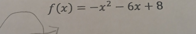 f(x)=-x^2-6x+8