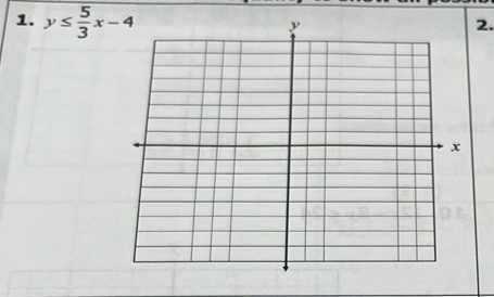 y≤  5/3 x-4
2.