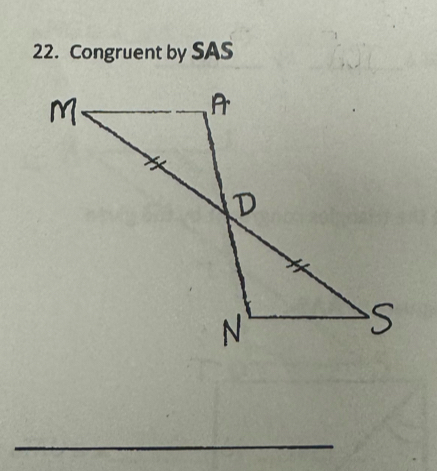 Congruent by SAS