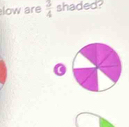 low are  3/4  shaded?