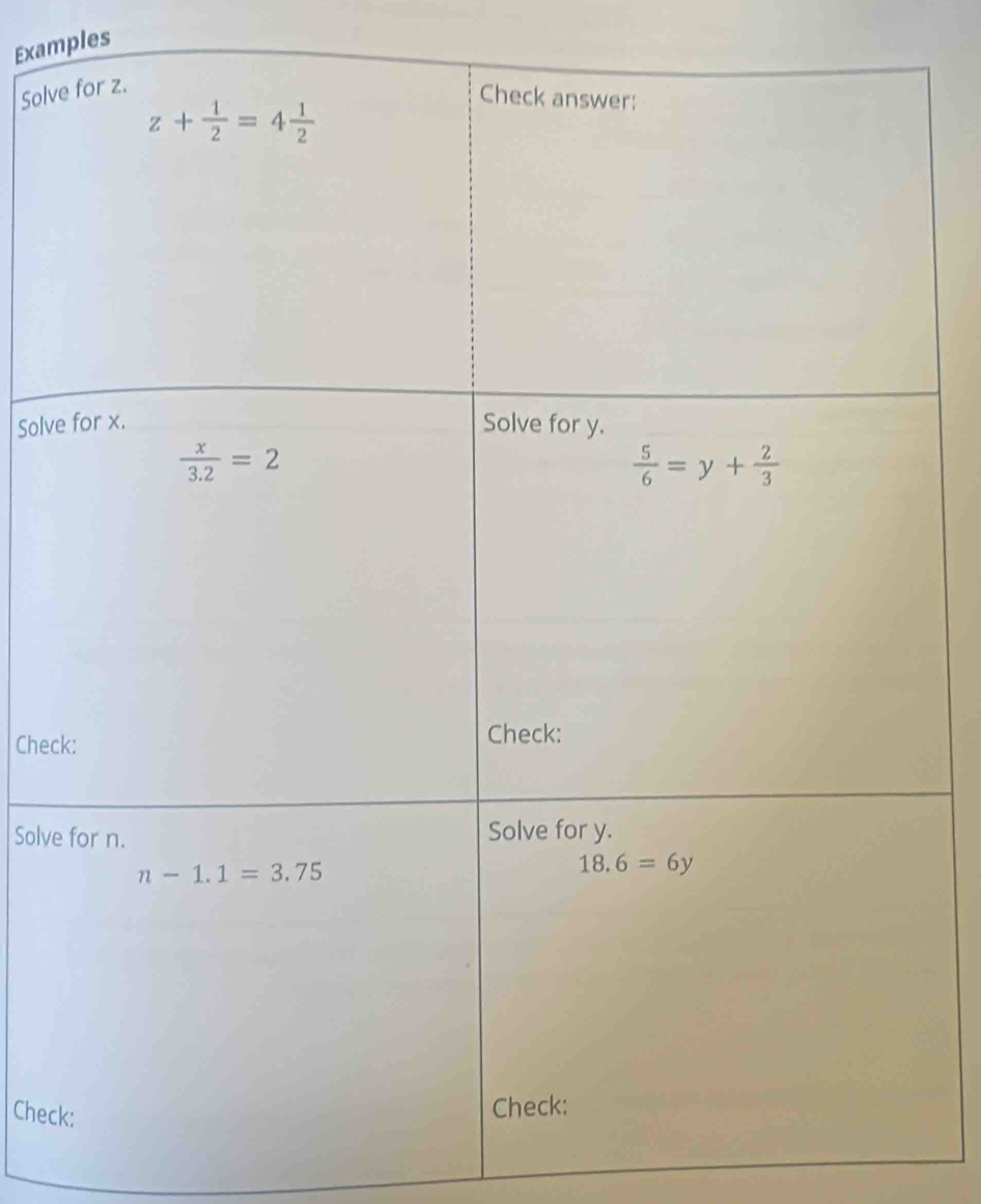 Examples
Solv
Solve
Chec
Solve
Chec