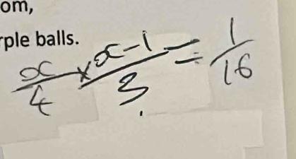  x/4 *  (x-1)/3 = 1/16 