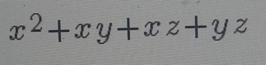 x^2+xy+xz+yz