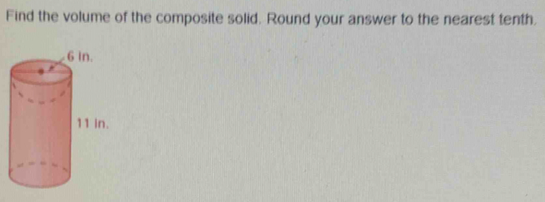 Find the volume of the composite solid. Round your answer to the nearest tenth.