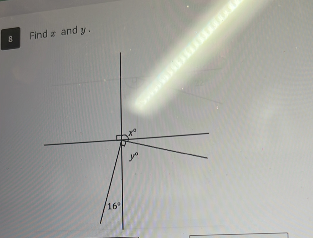 Find x and y .