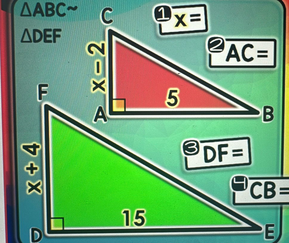 △ ABCsim
△ DEF