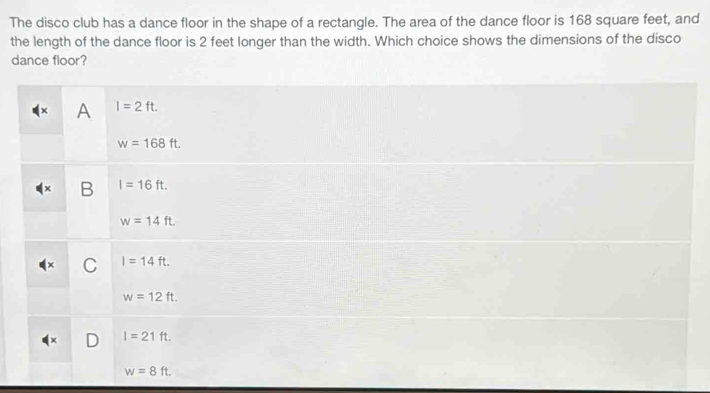 Solved: The disco club has a dance floor in the shape of a rectangle ...