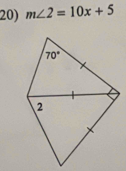 m∠ 2=10x+5