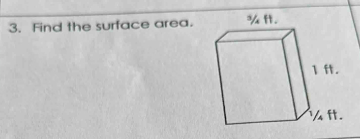 Find the surface area.