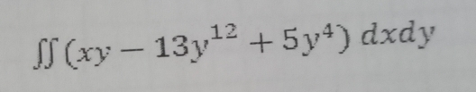 ∈t ∈t (xy-13y^(12)+5y^4)dxdy