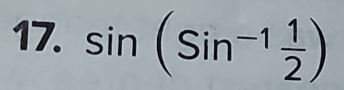 sin (Sin^(-1) 1/2 )