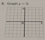 Graph y=3.