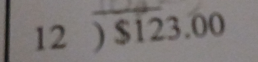 12)overline $123.00