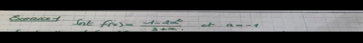 Scecicet Sat f(x)= (1-2x^2)/3+x  e C a=-1