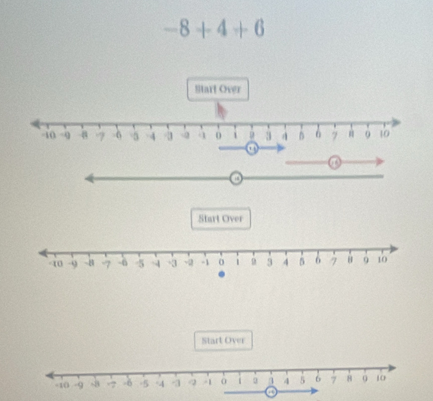 -8+4+6
Start Over 
Start Over 
Start Over