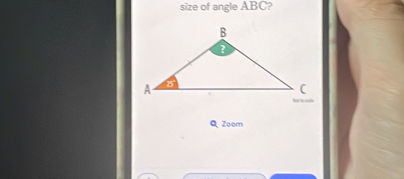 size of angle ABC? 
Zoom