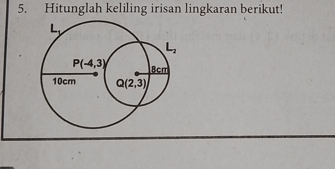 Hitunglah keliling irisan lingkaran berikut!