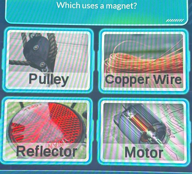 Which uses a magnet? 
Copper Wire