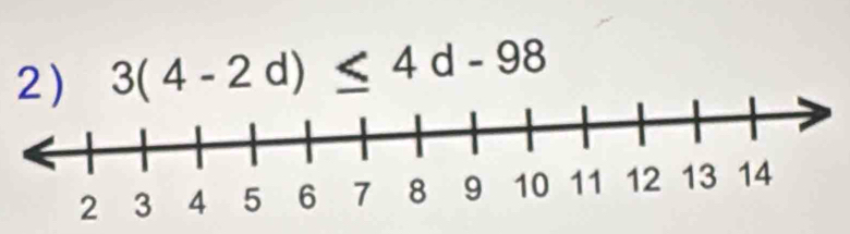 3(4-2d)≤ 4d-98