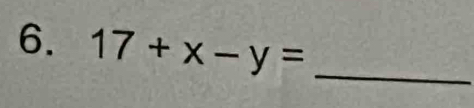 17+x-y= _