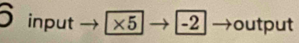 input * 5 -2 output