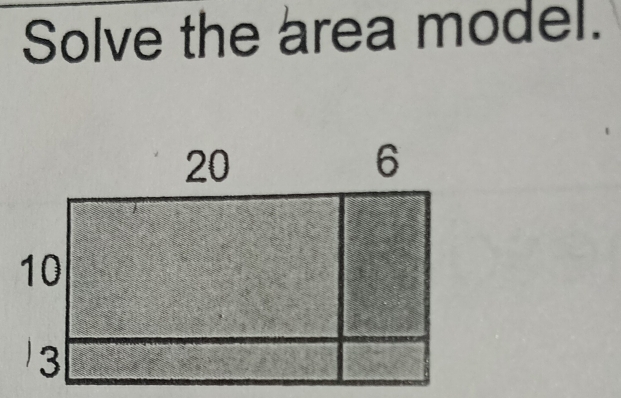 Solve the area model.