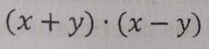 (x+y)· (x-y)