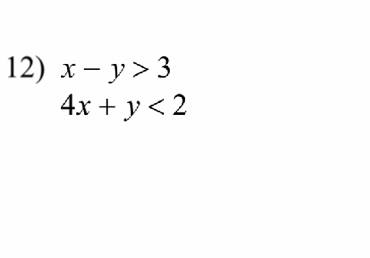 x-y>3
4x+y<2</tex>