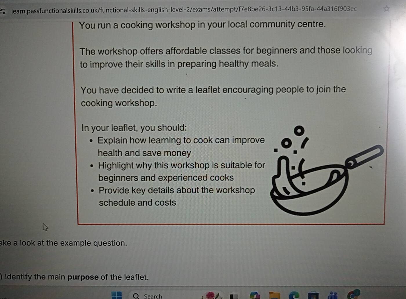 Solved: You run a cooking workshop in your local community centre. The ...