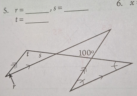 x
5. r= _, s= _
t= _