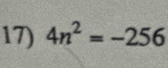 4n^2=-256