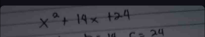 x^2+14x+24
r=24