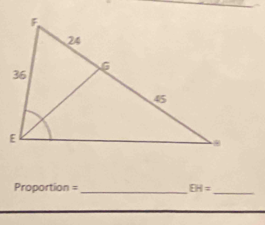 Proportion = _ EH= _