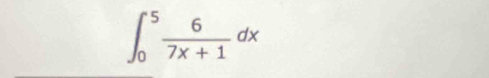 ∈t _0^(5frac 6)7x+1dx