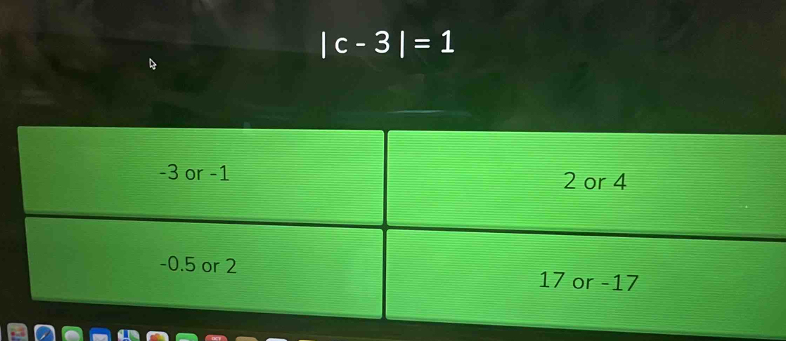 |c-3|=1