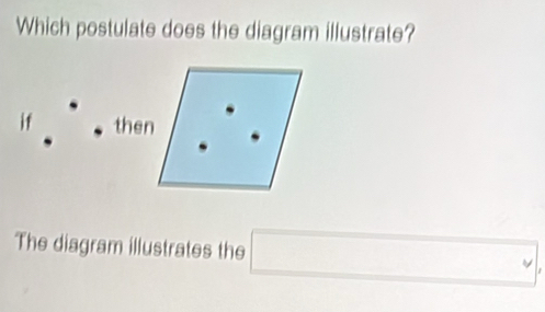 Which postulate does the diagram illustrate? 
The diagram illustrates the ∴ △ ADCsim 1 □ 
_ 