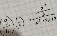 ( g/h )(2)=frac  x^2/3 x^2-2x+3