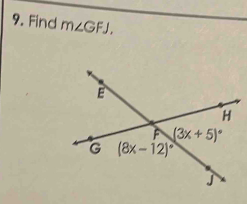 Find m∠ GFJ.