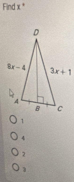 Find x *
4
2
3