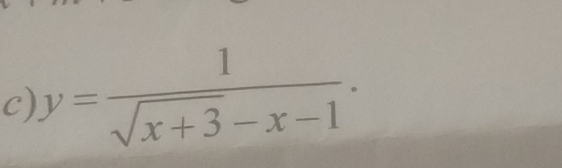 y= 1/sqrt(x+3)-x-1 .