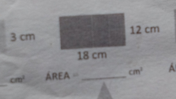 3 cm
cm^2
cm^2 A R EA_